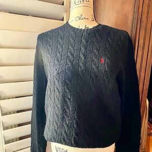 Ralph Lauren Black Slim Fit Sweater Wool/Cashmere 💕